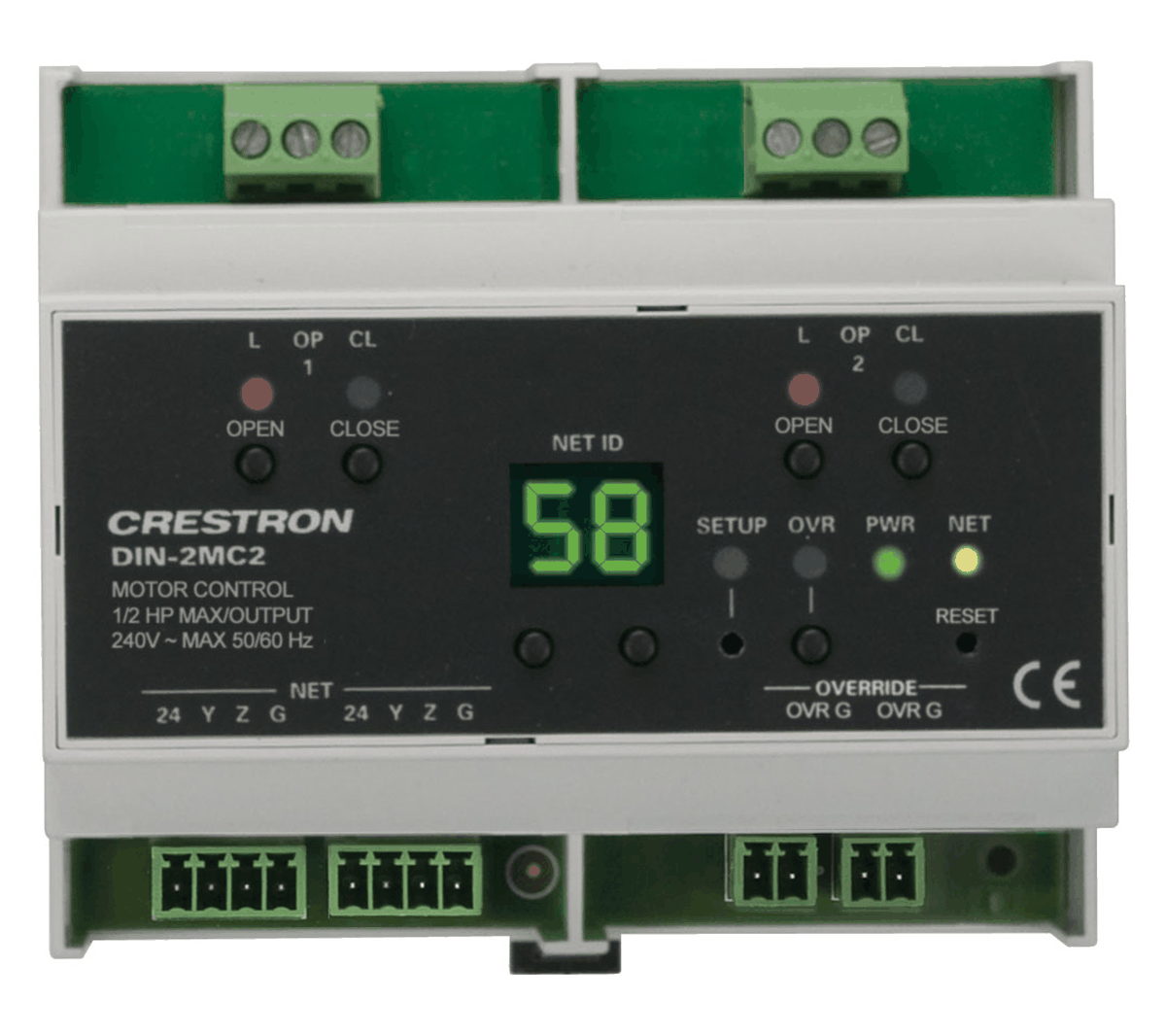 Crestron DIN-2MC2 DIN Rail Motor Control, 2 feeds, 2 channels - view 2