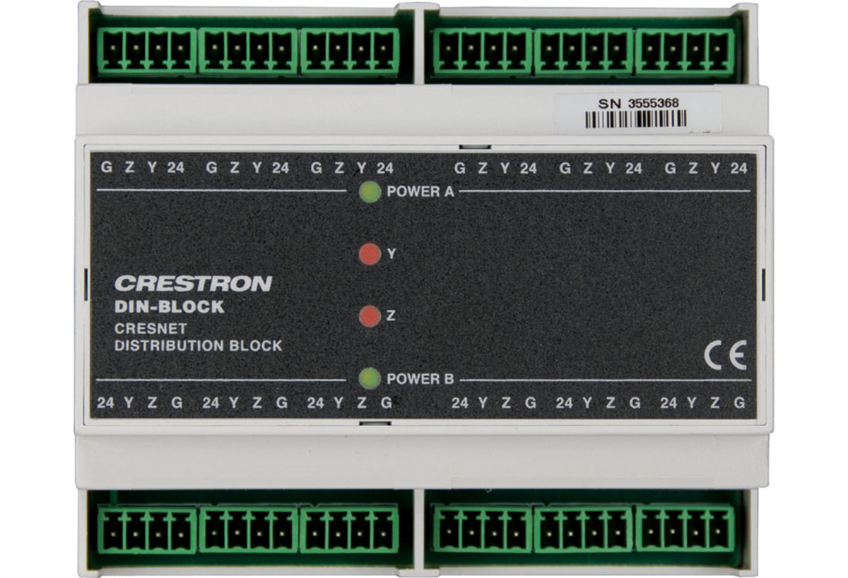 Crestron DIN-BLOCK DIN Rail Cresnet Distribution Block product image