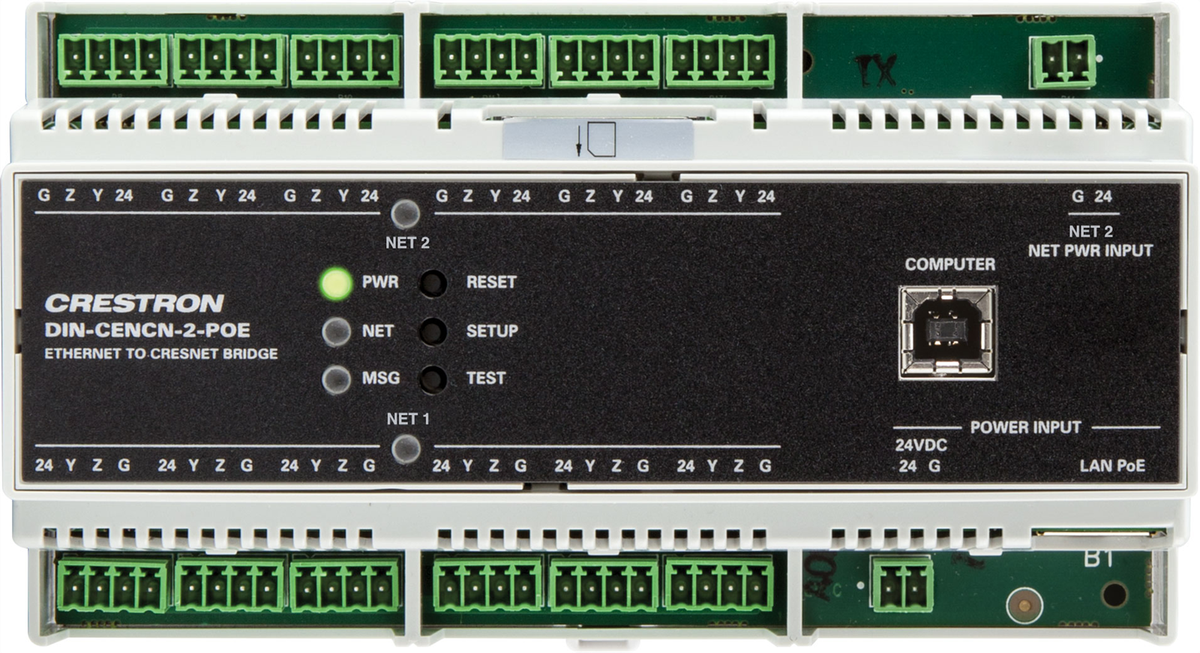 Crestron DIN-CENCN-2-POE Ethernet to Cresnet Network Bridge with PoE - view 2