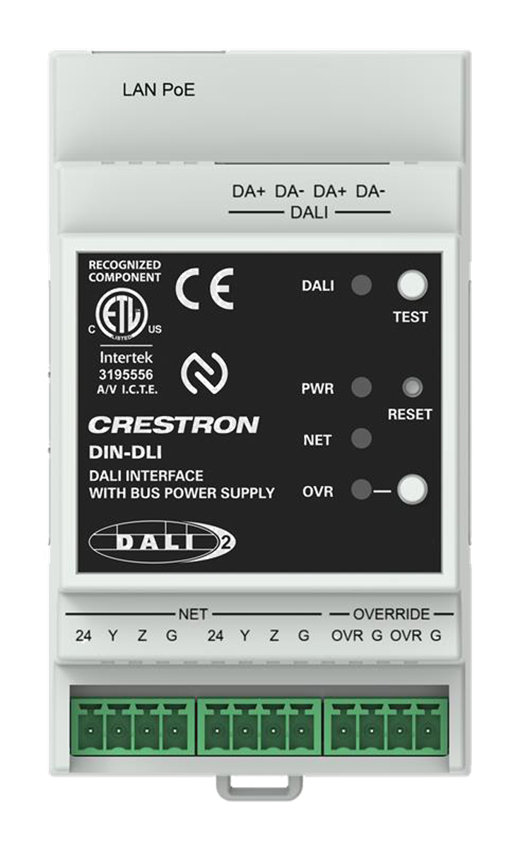 Crestron DIN-DLI DALI Interface, DIN Rail Mount