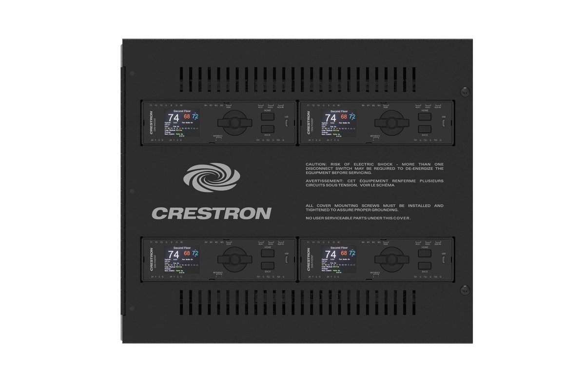 Crestron DIN-EN-2X18-HC-2OPEN DIN Rail Enclosure with 2 DIN Rails and 2 Cover Openings