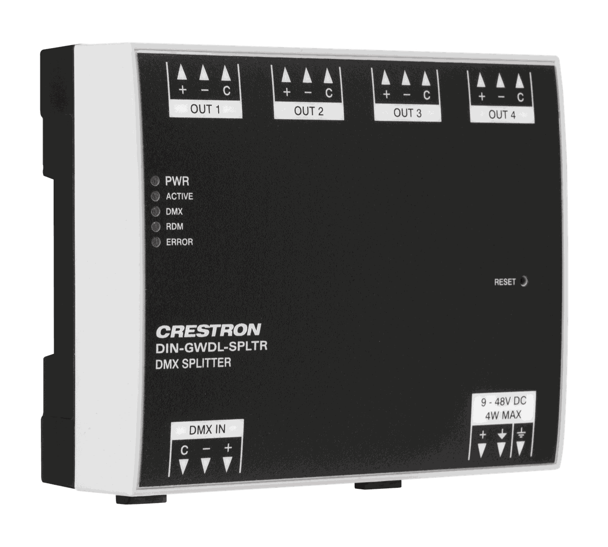 Crestron DIN-GWDL-SPLTR Digital Lighting Splitter, 4 Channel, DIN Rail Mount
