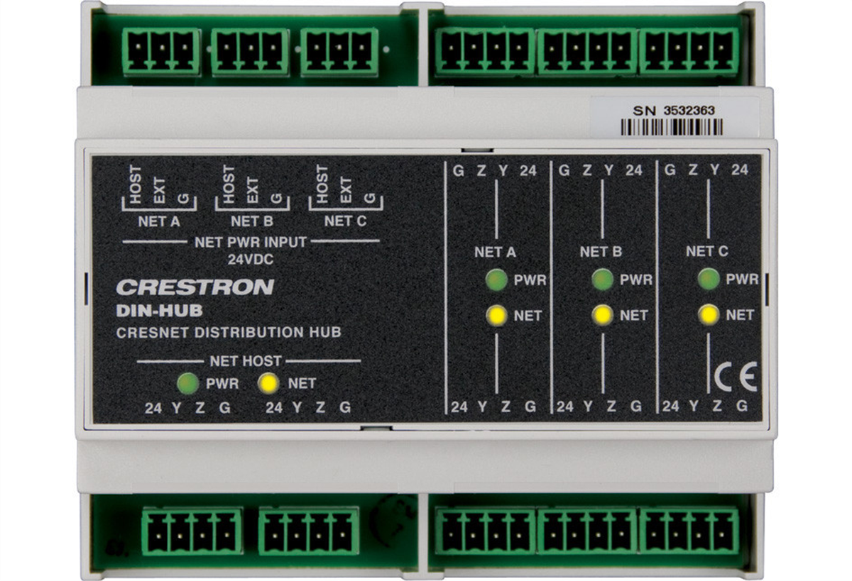 Crestron DIN-HUB DIN Rail Cresnet Distribution Hub product image