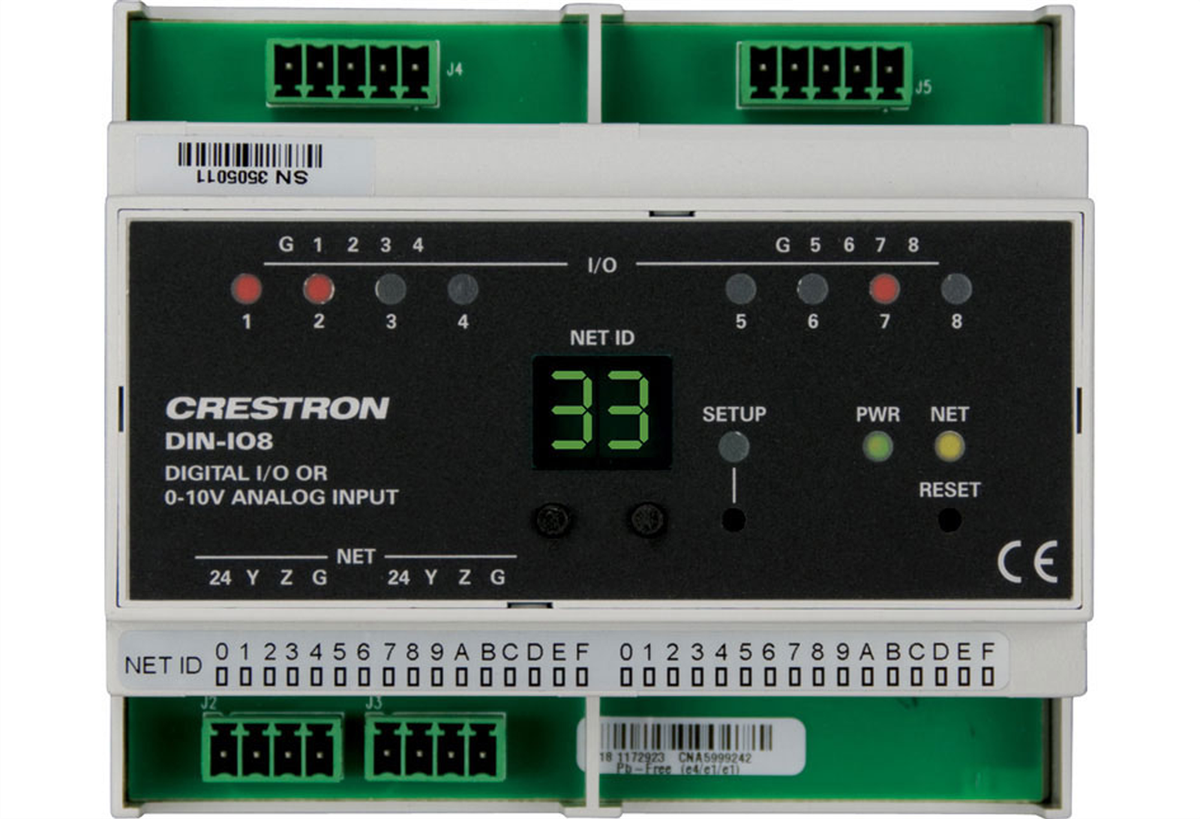 Crestron DIN-IO8 DIN Rail Versiport Module product image