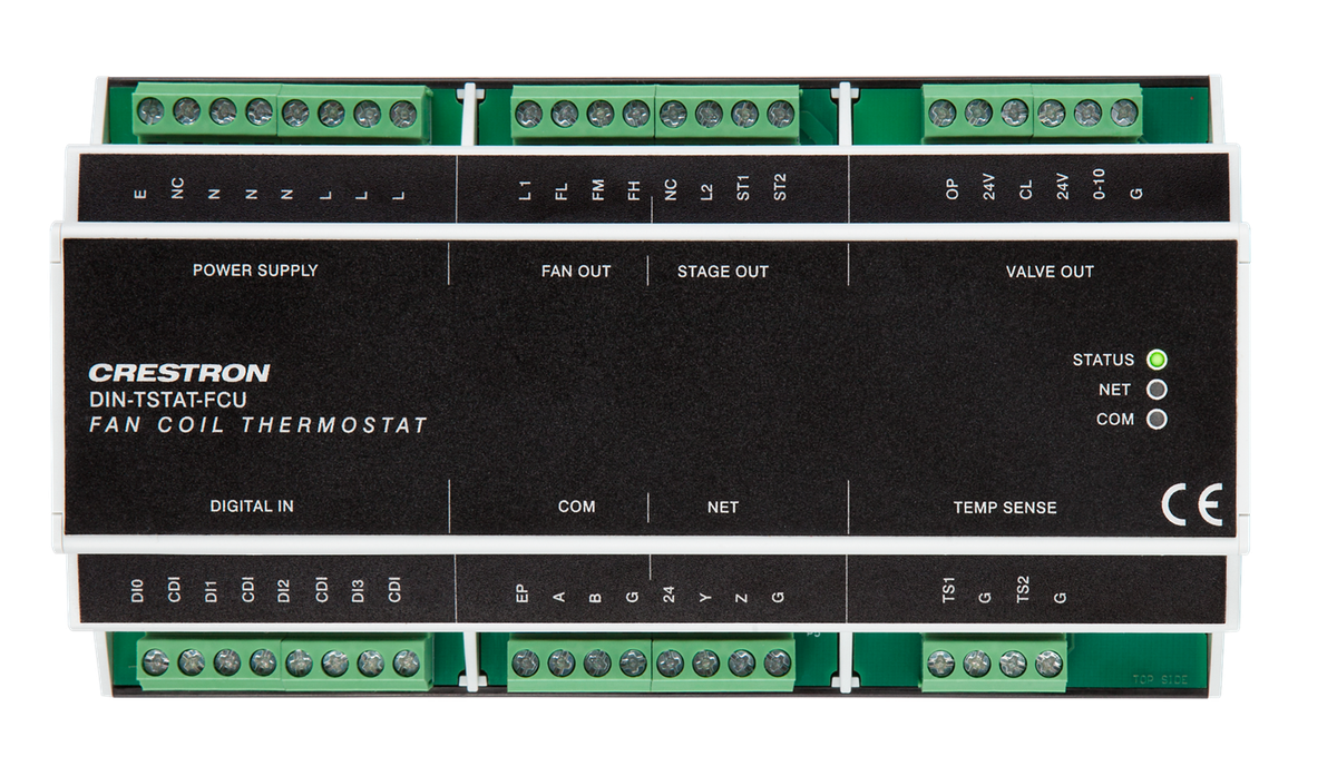 Crestron DIN-TSTAT-FCU DIN Rail Heating & Cooling Fan-Coil Thermostat - view 2