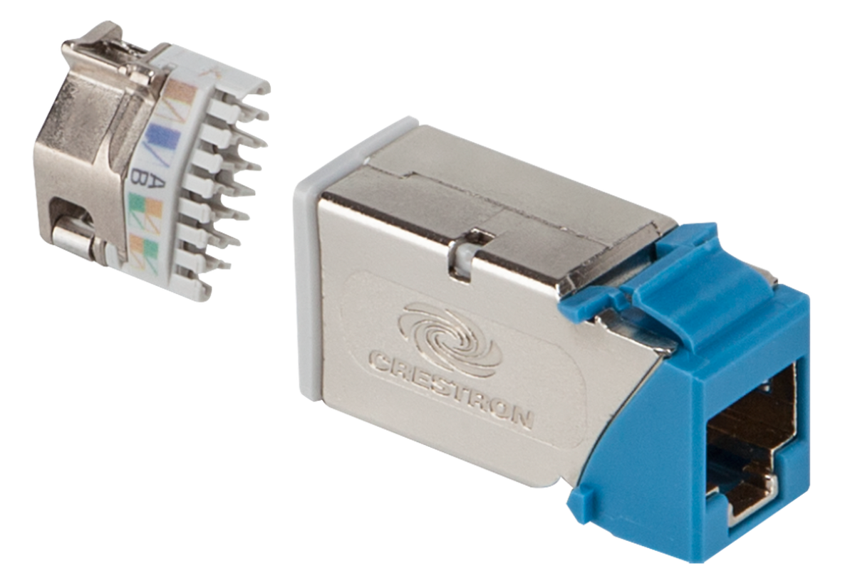 Crestron DM-CONN-ULTRA-RECP-20 DigitalMedia Ultra Keystone RJ-45 Jack, 20-Pack w/Termination Tool product image