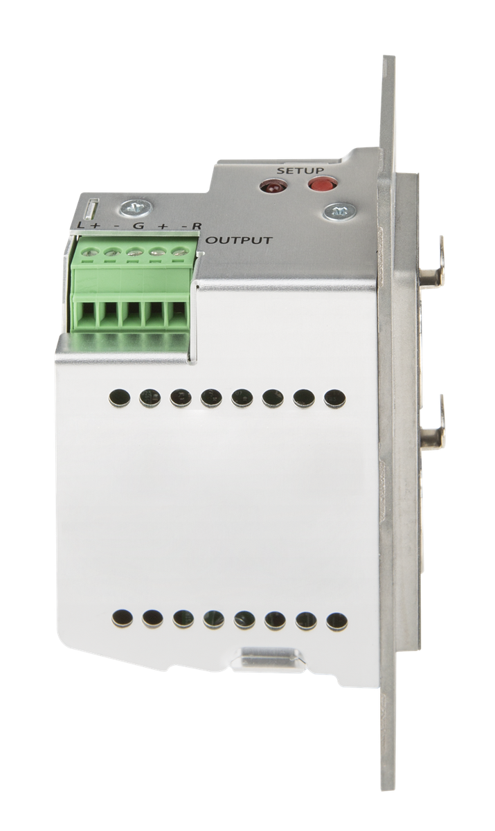 Crestron DM-NAX-2XLRI-1G DM NAX Audio-over-IP Wall Plate with XLR, Black, 1-Gang - view 2