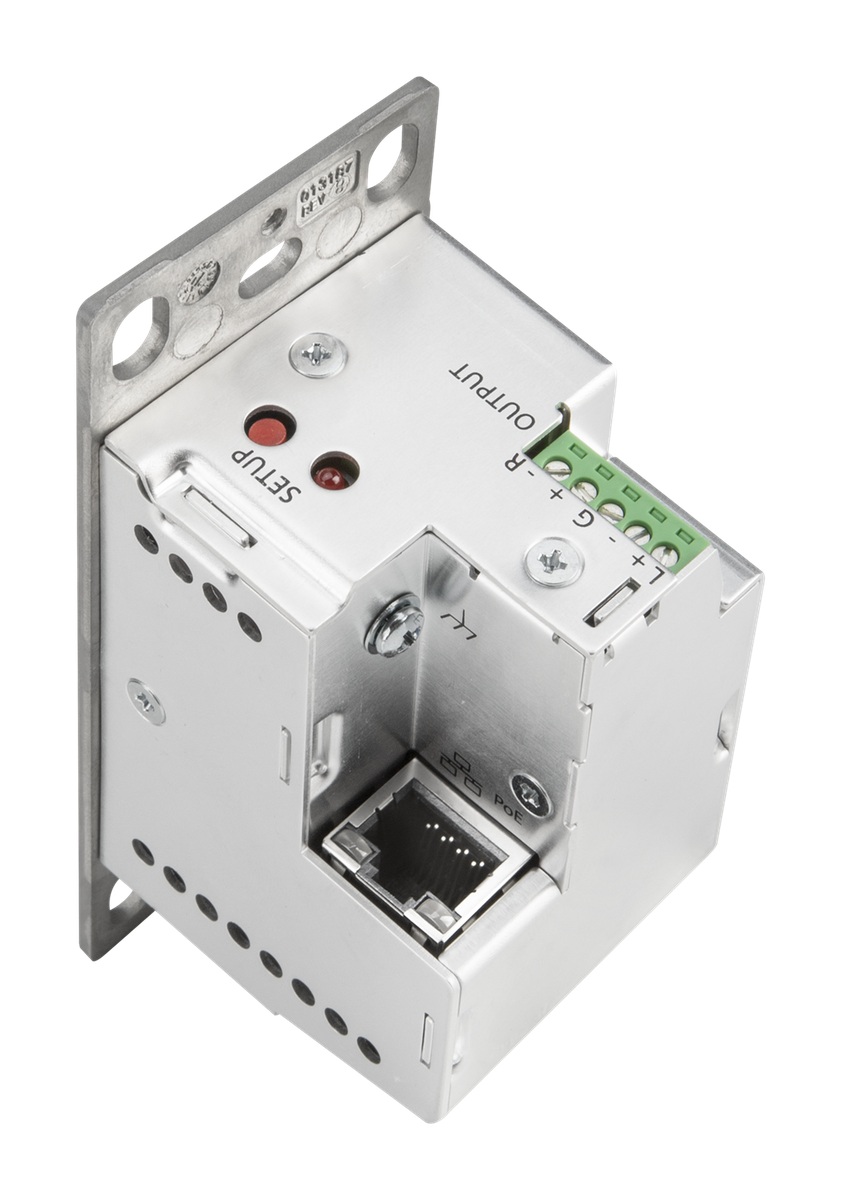 Crestron DM-NAX-2XLRI-1G DM NAX Audio-over-IP Wall Plate with XLR, Black, 1-Gang - view 4