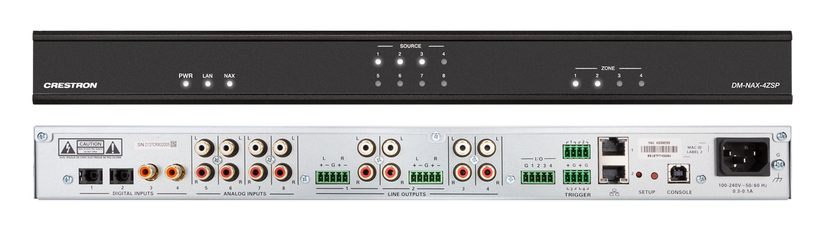 Crestron DM-NAX-4ZSP DM NAX 4-Zone Streaming Preamplifier - view 2