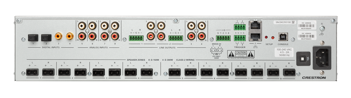Crestron DM-NAX-8ZSA DM NAX 8-Zone Streaming Amplifier - view 2
