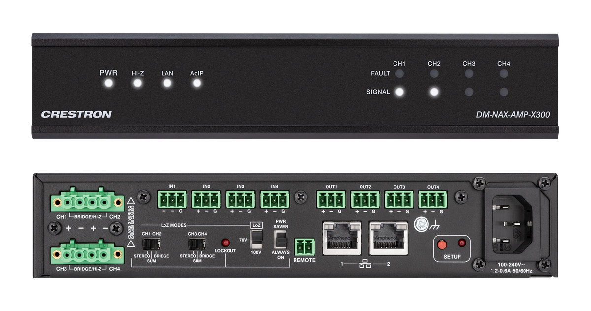Crestron DM-NAX-AMP-X300 DM NAX X-Series Flexible Output Amplifier, 300 W - view 2