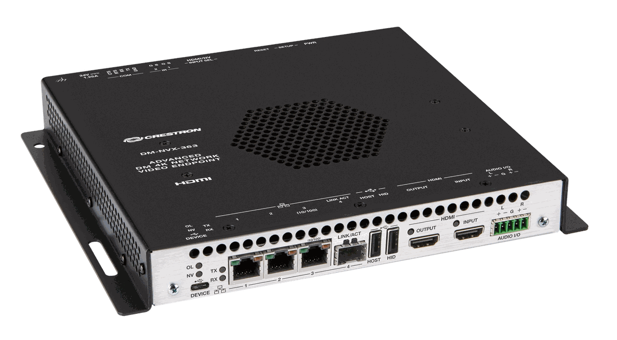 Crestron DM-NVX-363 DM NVX 4K60 4:4:4 HDR Network AV Encoder/Decoder with Downmixing and Dante