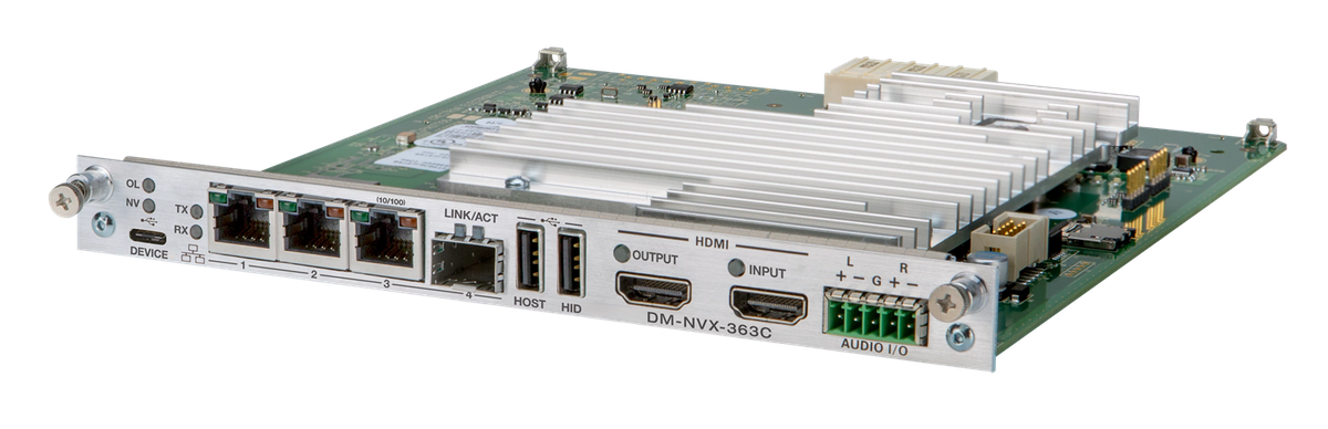 Crestron DM-NVX-363C DM NVX 4K60 4:4:4 HDR Network AV Encoder/Decoder Card with Downmixing and product image