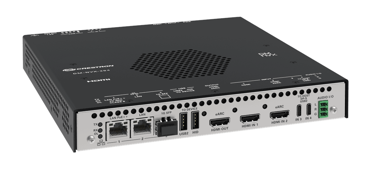 Crestron DM-NVX-384 DM NVX 5K 4x1 AV-over-IP Switcher with HDMI and USB-C Connectivity
