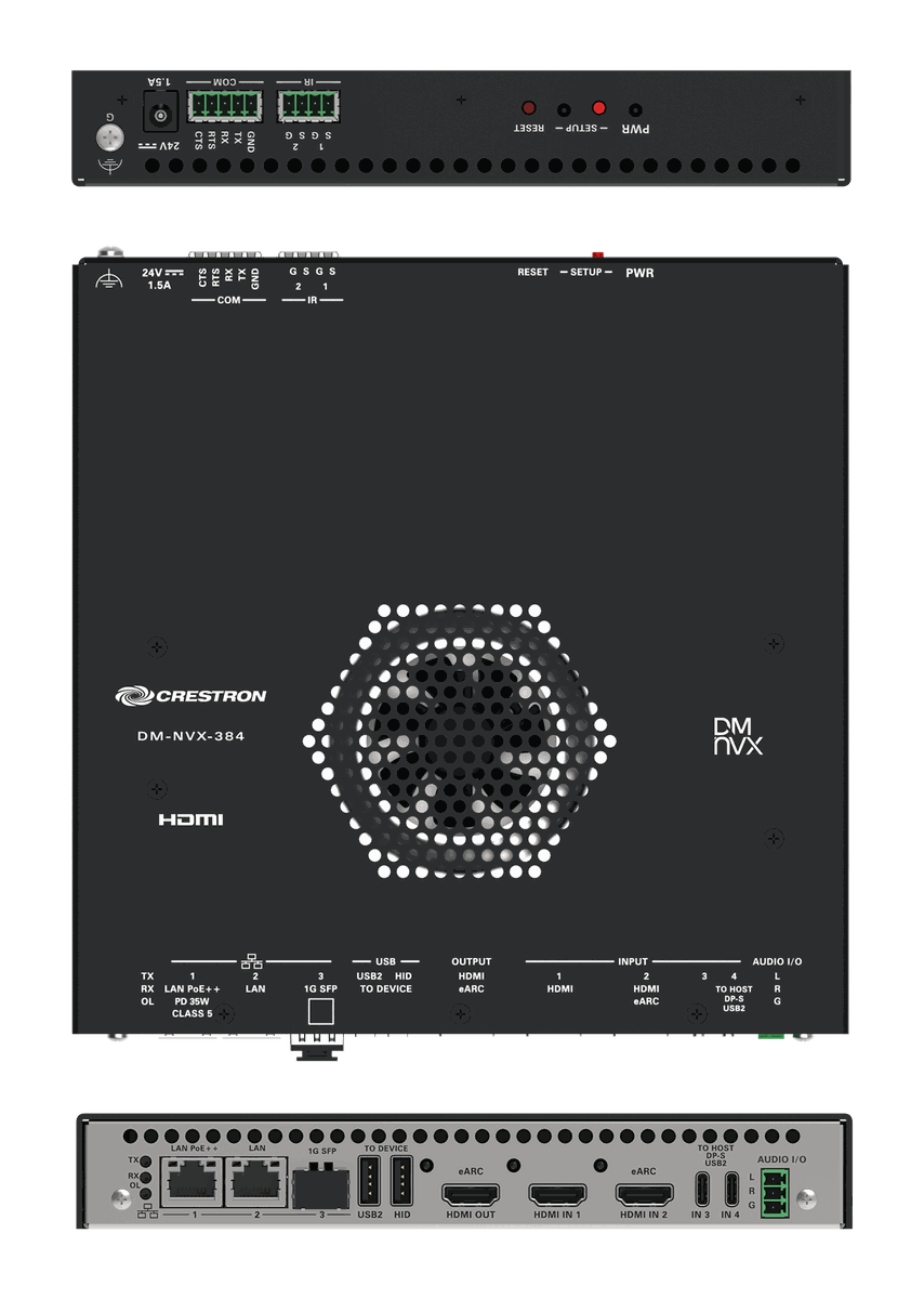 Crestron DM-NVX-384 DM NVX 5K 4x1 AV-over-IP Switcher with HDMI and USB-C Connectivity - view 2