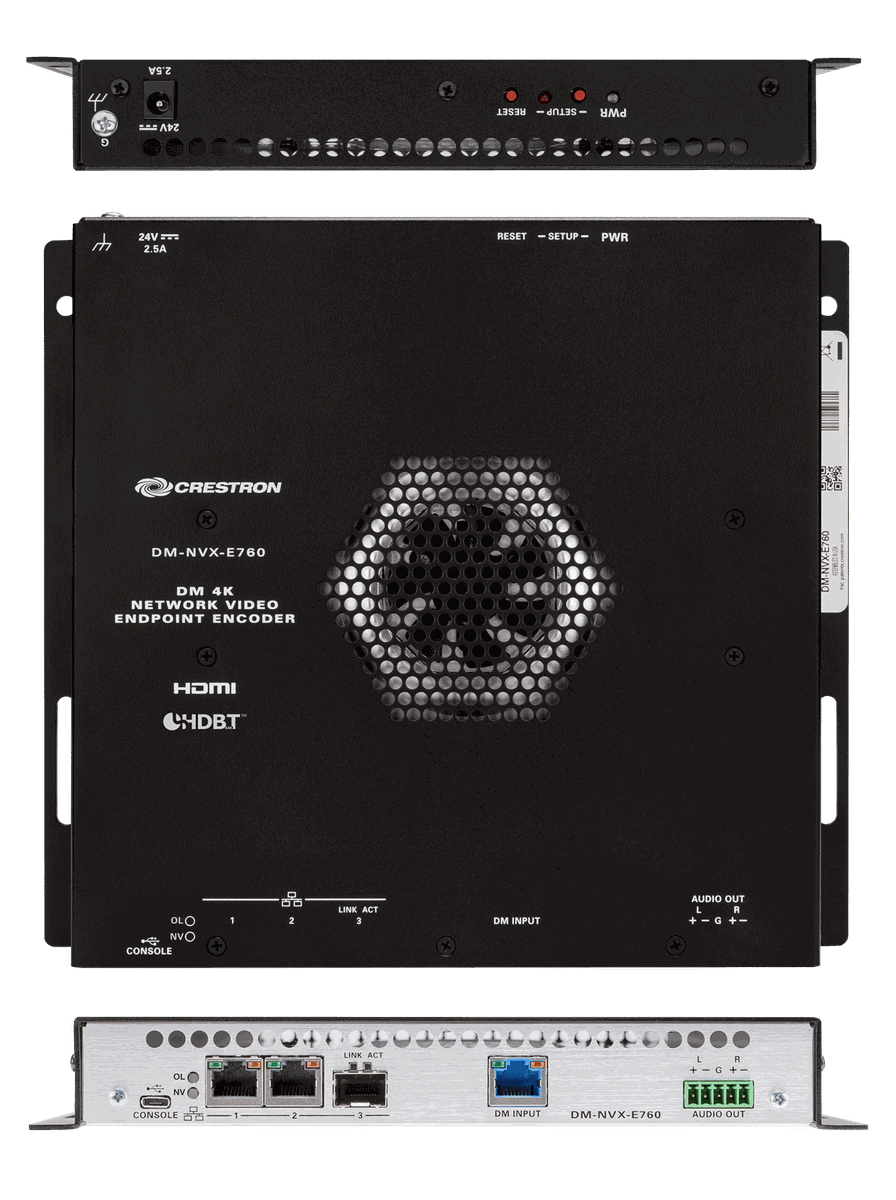 Crestron DM-NVX-E760 DM NVX 4K60 4:4:4 HDR Network AV Encoder with DM Input - view 2