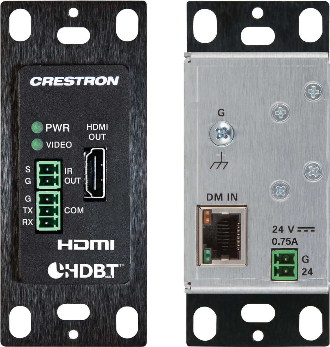 Crestron DM-RMC-4K-100-C-1G Wall Plate 4K DigitalMedia 8G+ Receiver & Room Controller 100 - view 3