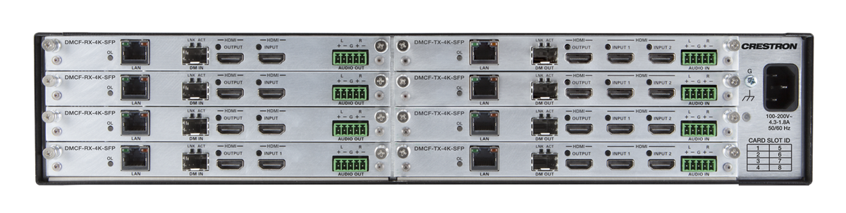 Crestron DMF-CI-8 DigitalMedia Card Chassis for DM-NVX-C & DMCF, 8 Slots - view 4
