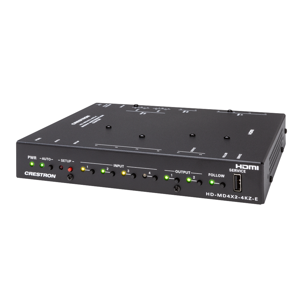 Crestron HD-MD4X2-4KZ-E 4x2 4K60 4:4:4 HDR AV Switcher