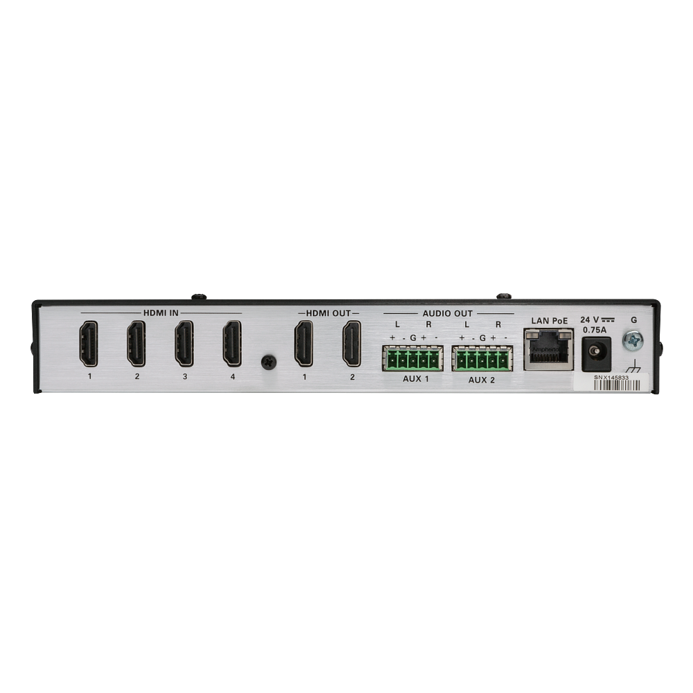 Crestron HD-MD4X2-4KZ-E 4x2 4K60 4:4:4 HDR AV Switcher - view 3