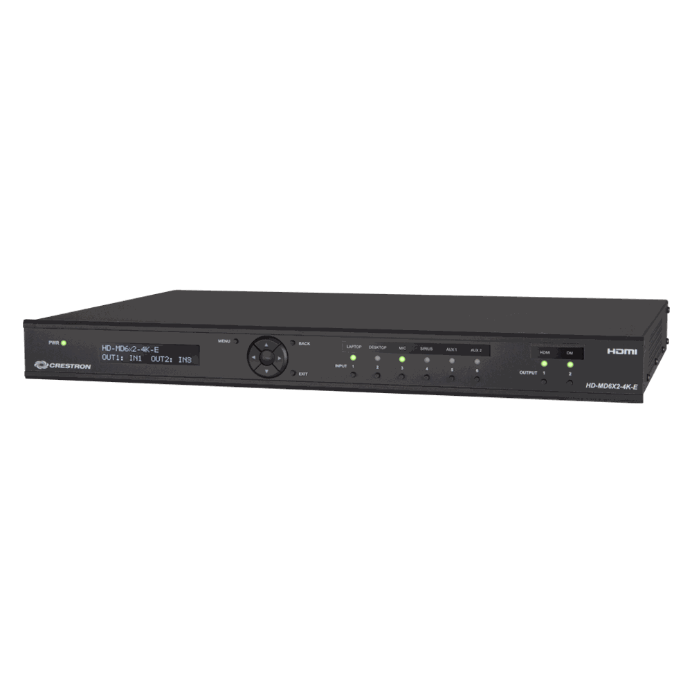 Crestron HD-MD6X2-4K-E 6x2 4K HDMI Switcher