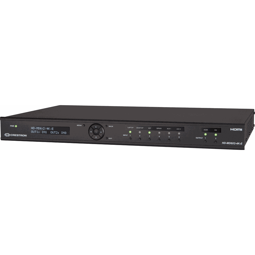 Crestron HD-MD6X2-4K-E 6x2 4K HDMI Switcher - view 2