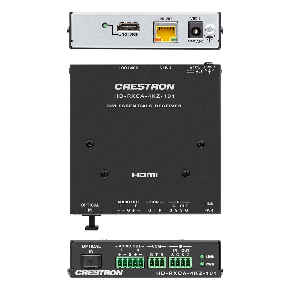 Crestron HD-RXCA-4KZ-101 DM Essentials 4K60 Receiver with Analog Audio - view 3