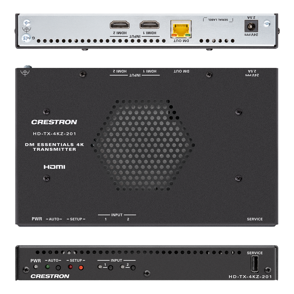 Crestron HD-TX-4KZ-201 DM Essentials 4K60 Transmitter and 2x1 Auto-Switcher - view 2