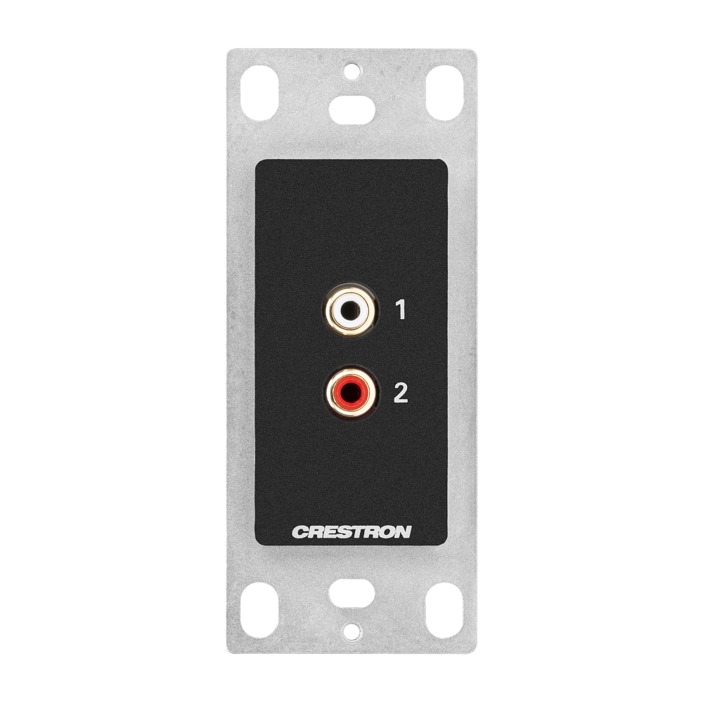 Crestron MP-WP-2RCAO-1G Media Presentation Wall Plate, RCA, 1-Gang - view 3