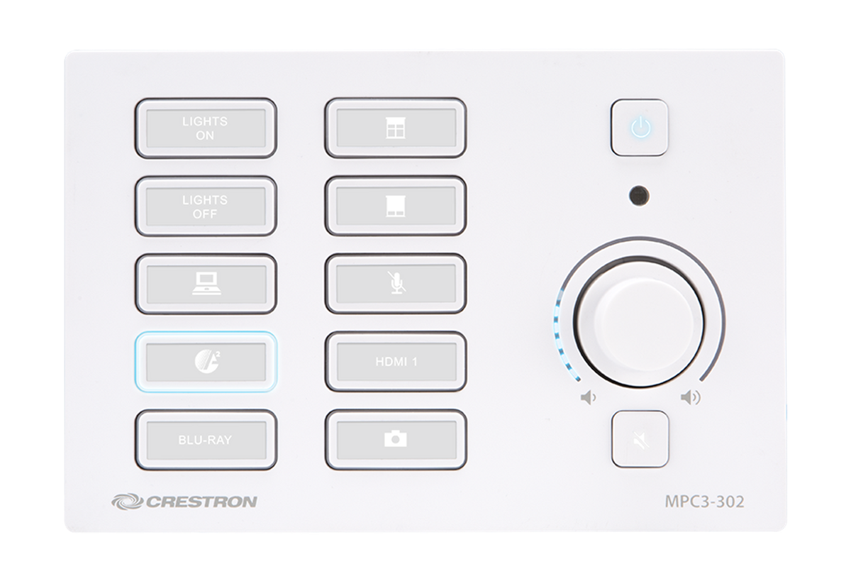 Crestron MPC3 302 W A 3-Series processor and a ten-button control surface product image