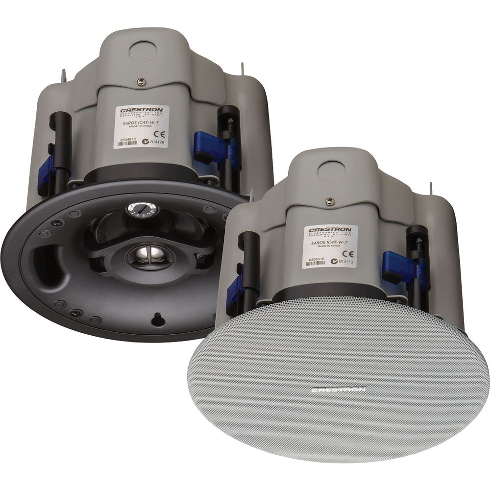 Crestron Saros IC4T 4 in. 2-Way In-Ceiling Speaker, White Textured - view 4