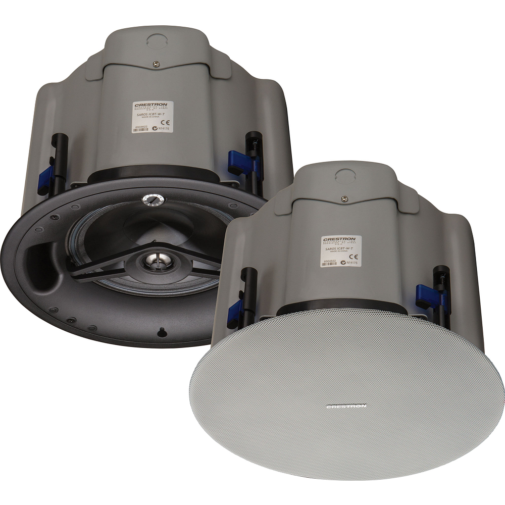 Crestron Saros IC8T 8 in. 2-Way In-Ceiling Speaker, White Textured - view 4