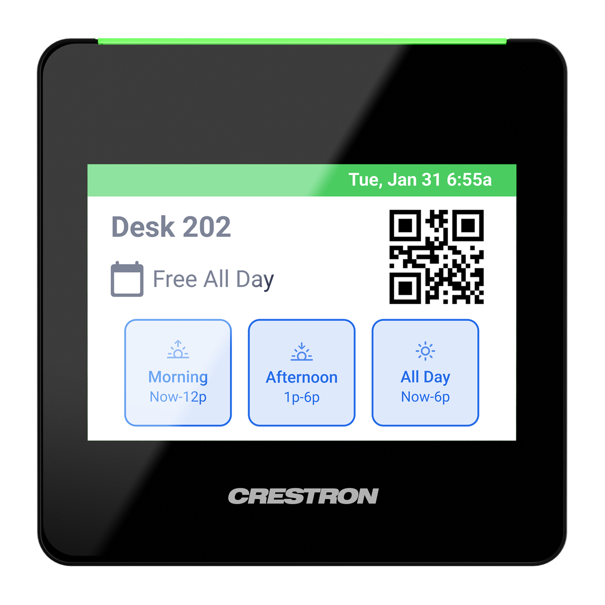 Crestron TSS-470E-B-T 3.5 in. Desk Scheduling Touch Screen