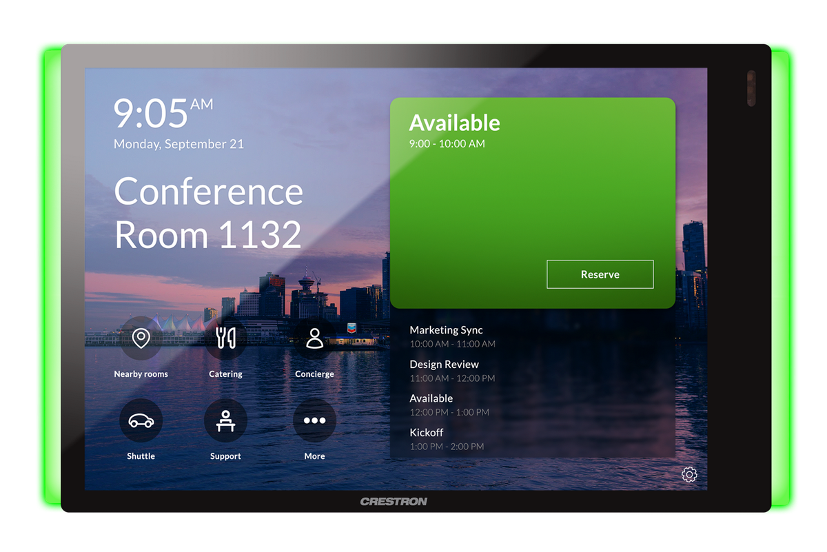 Crestron TSS-770-T-B-S-LB KIT A 7 inch Microsoft Teams scheduling panel product image
