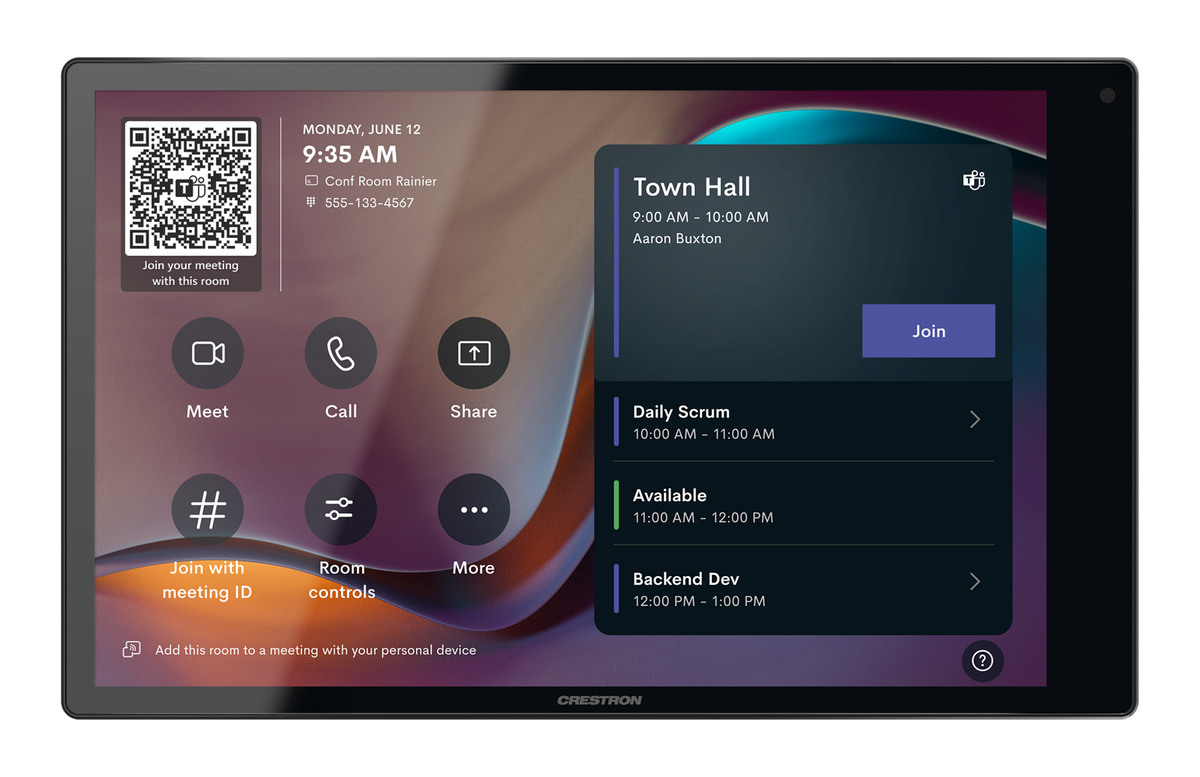 Crestron TSW-1080-UC-B 10.1 in. Wall Mount Touch Screen, UC Version
