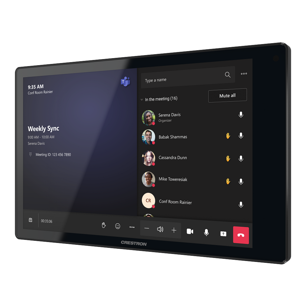 Crestron TSW-880-GV-B 8.1 in. Wall Mount Touch Screen, Government Version - view 2