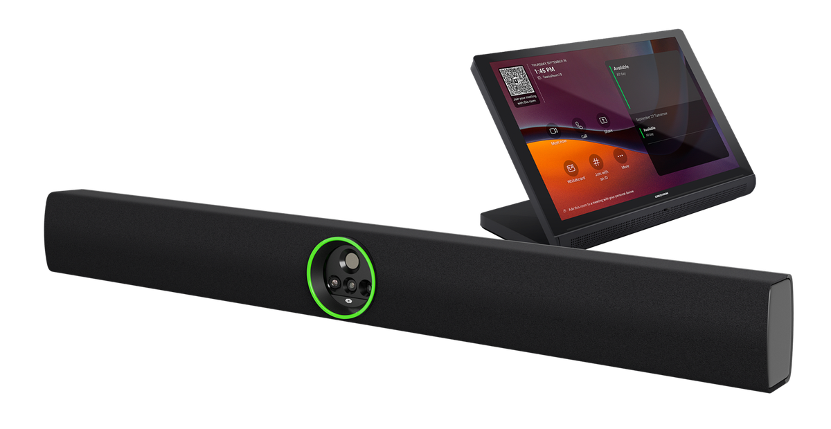 Crestron Videobar 70 An all-in-one Teams Rooms bar with four cameras and 24 beamforming mics product image