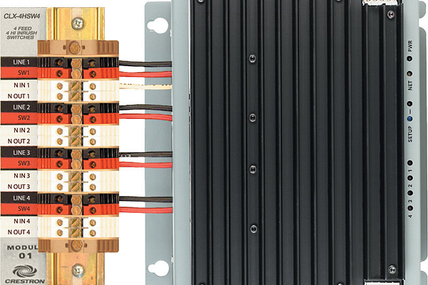Crestron CLX-4HSW4 4-Channel High-Inrush Switch Module, 4 Feeds, 120V