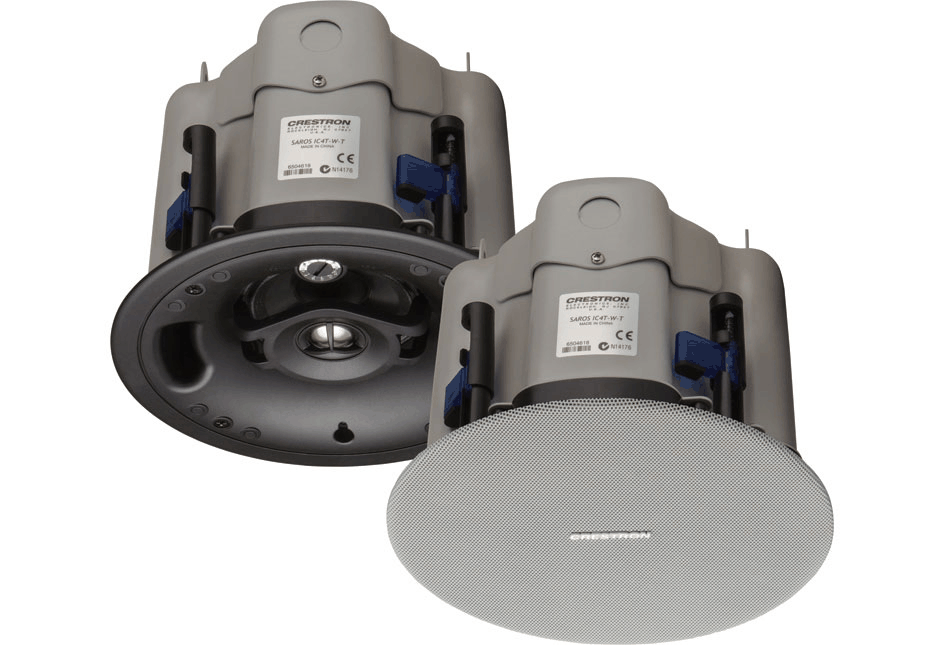 Crestron Saros IC4T 4 in. 2-Way In-Ceiling Speaker, White Textured