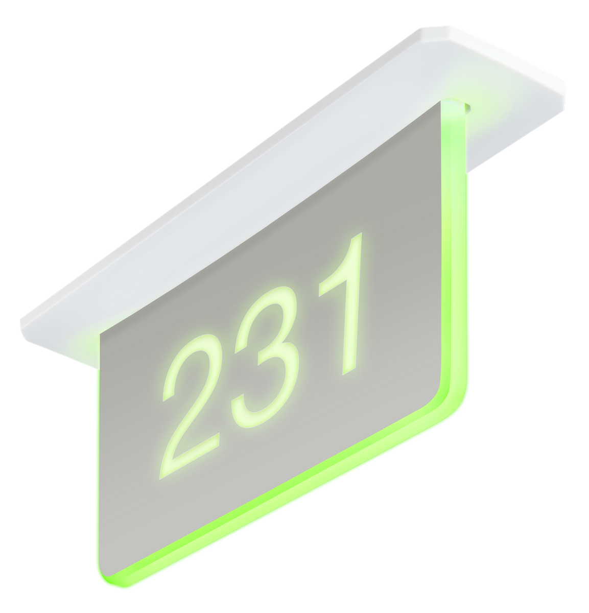 Crestron SSC-EL Room Availability Hall Sign, Enhanced Legibility, Ceiling Mount