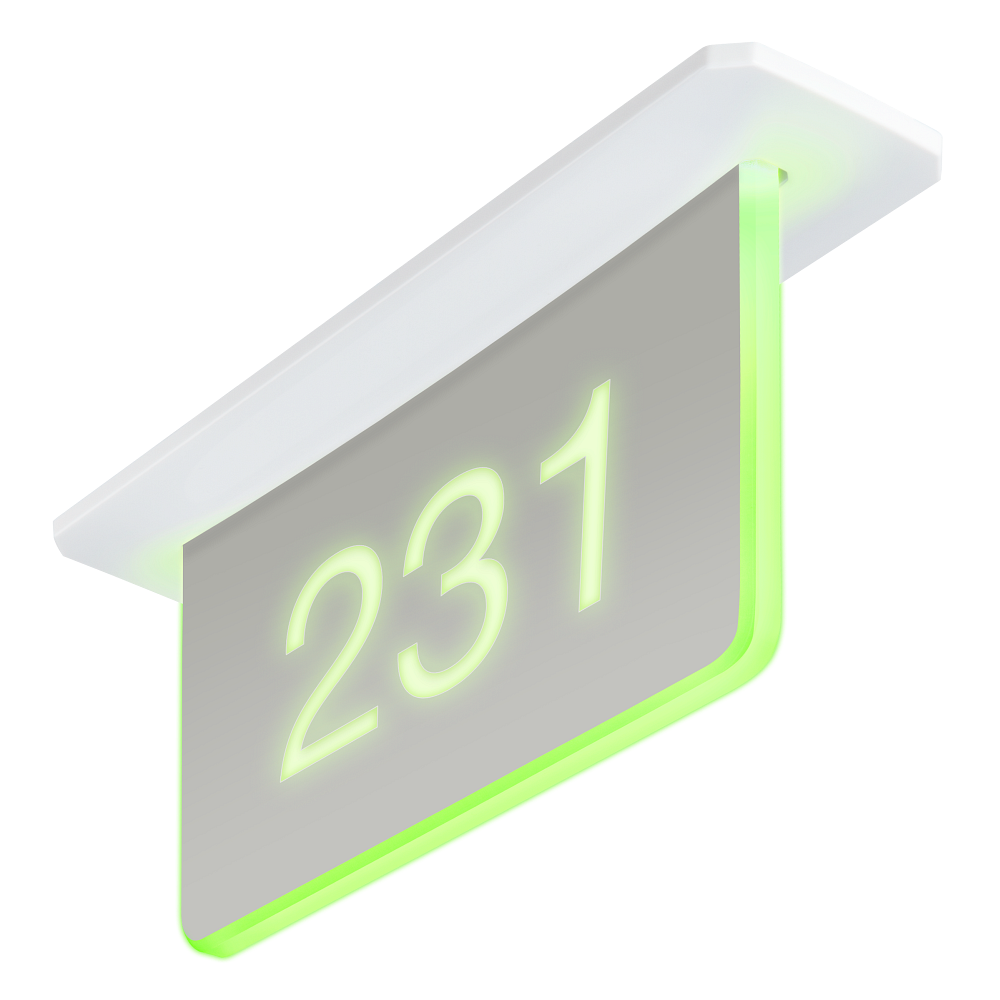 Crestron SSC-EL Room Availability Hall Sign, Enhanced Legibility, Ceiling Mount product image
