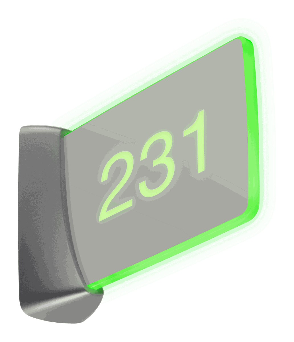 Crestron SSW-EL Room Availability Hall Sign, Enhanced Legibility, Wall Mount