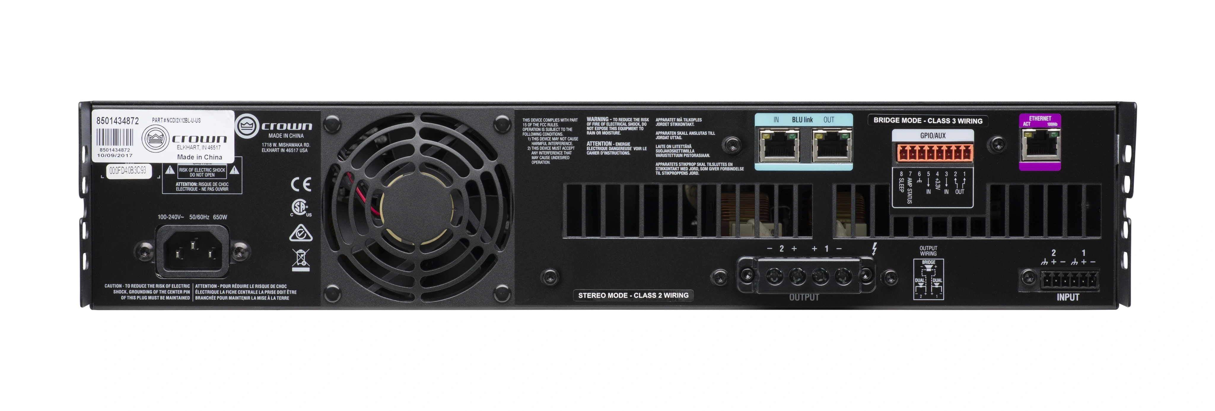 Crown CDi 2|1200BL DriveCore Amplifier with BLU link - view 5