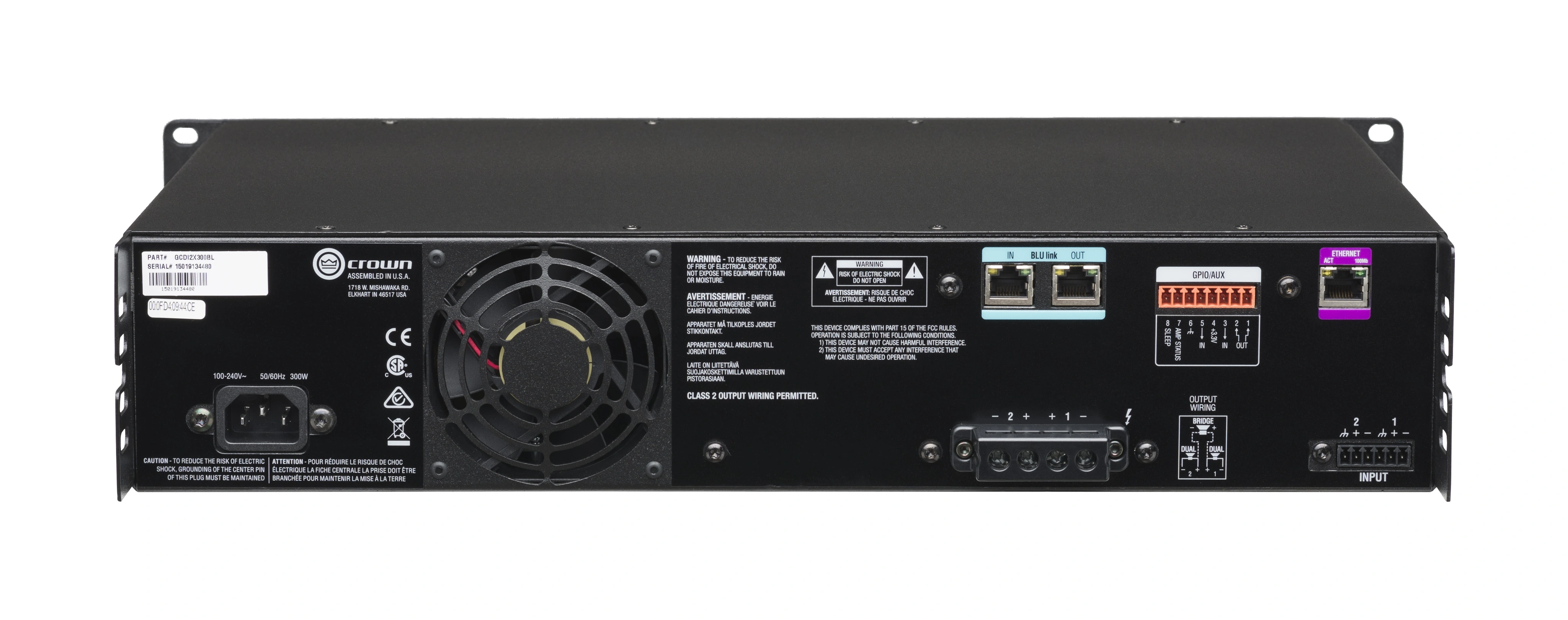Crown CDi 2|300BL DriveCore Amplifier with BLU link - view 6