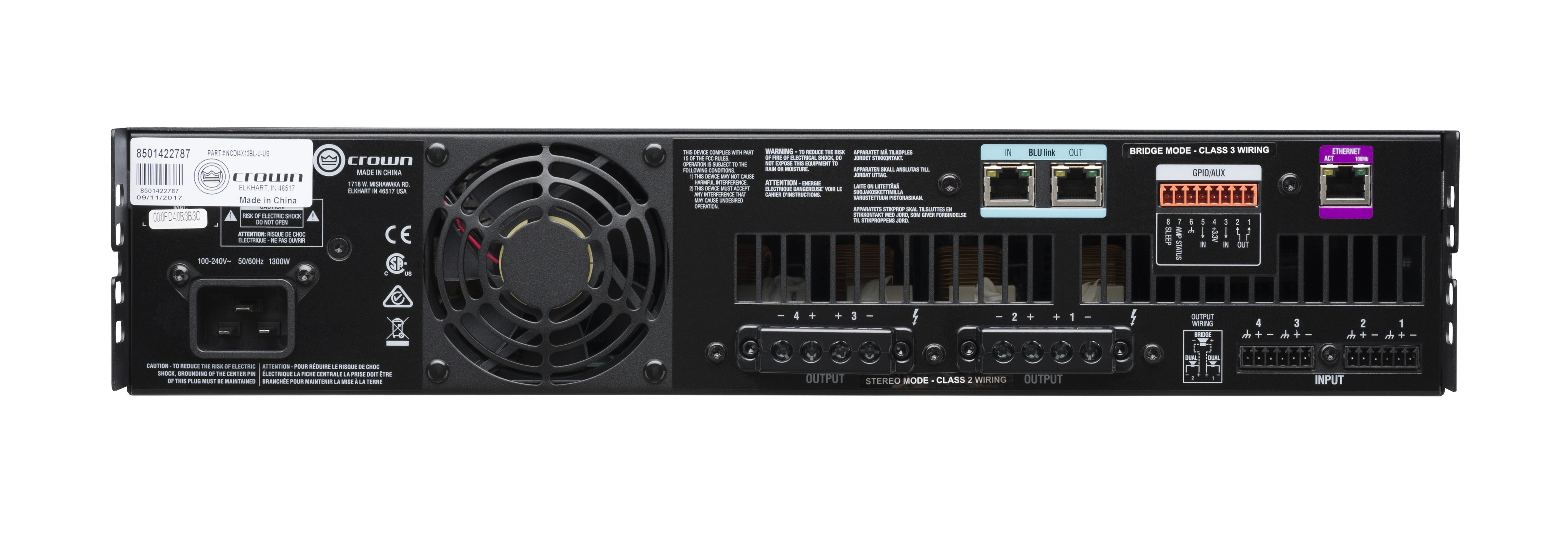 Crown CDi 4|1200BL DriveCore Amplifier with BLU link - view 5