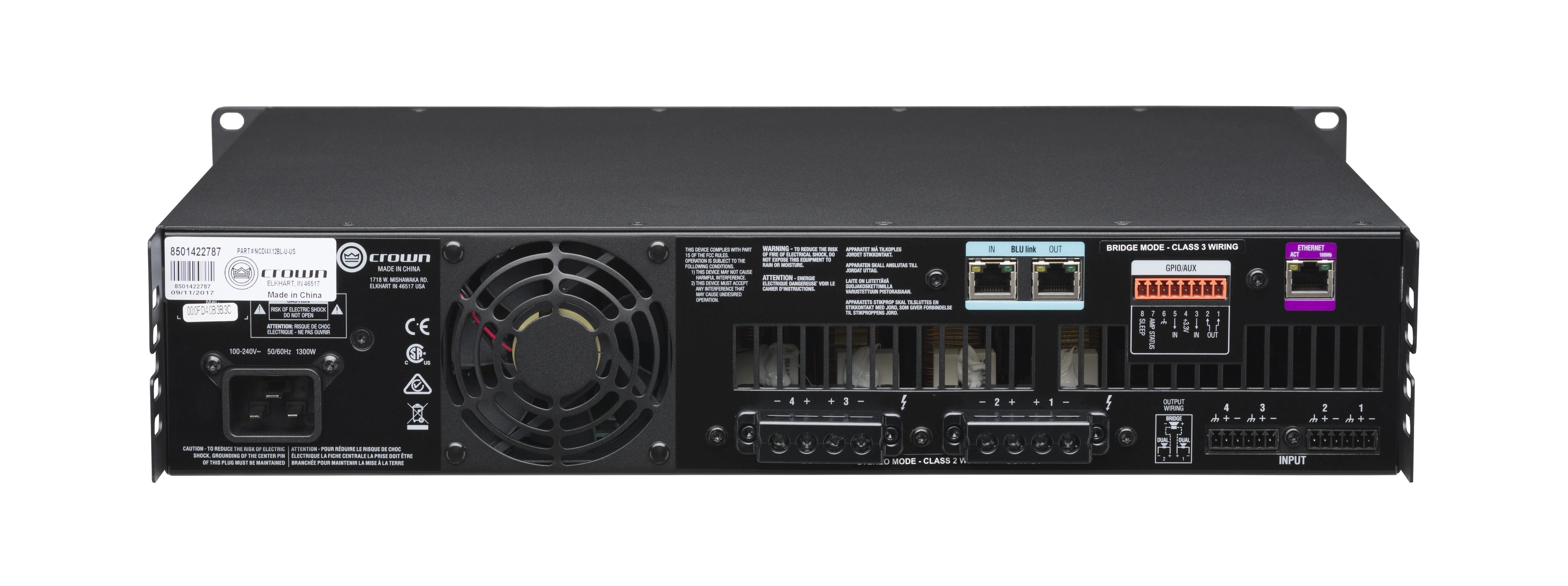 Crown CDi 4|1200BL DriveCore Amplifier with BLU link - view 6