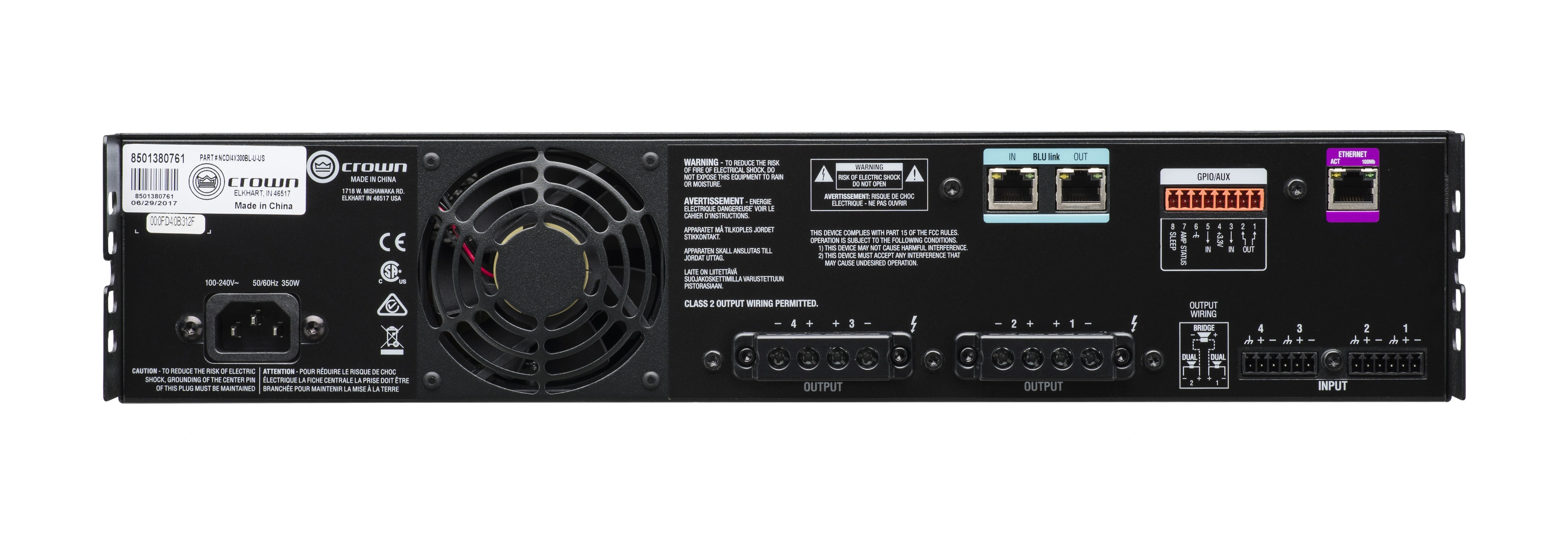 Crown CDi 4|300BL DriveCore Amplifier with BLU link - view 5