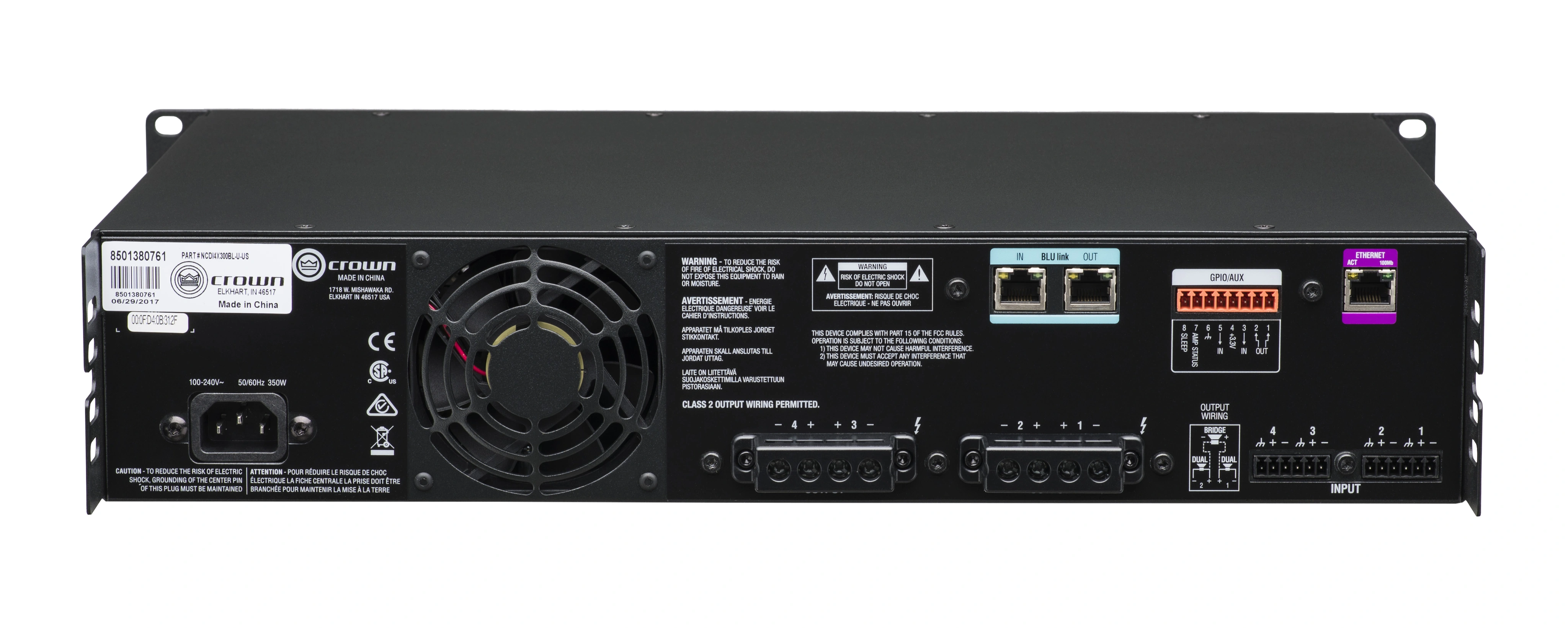 Crown CDi 4|300BL DriveCore Amplifier with BLU link - view 6