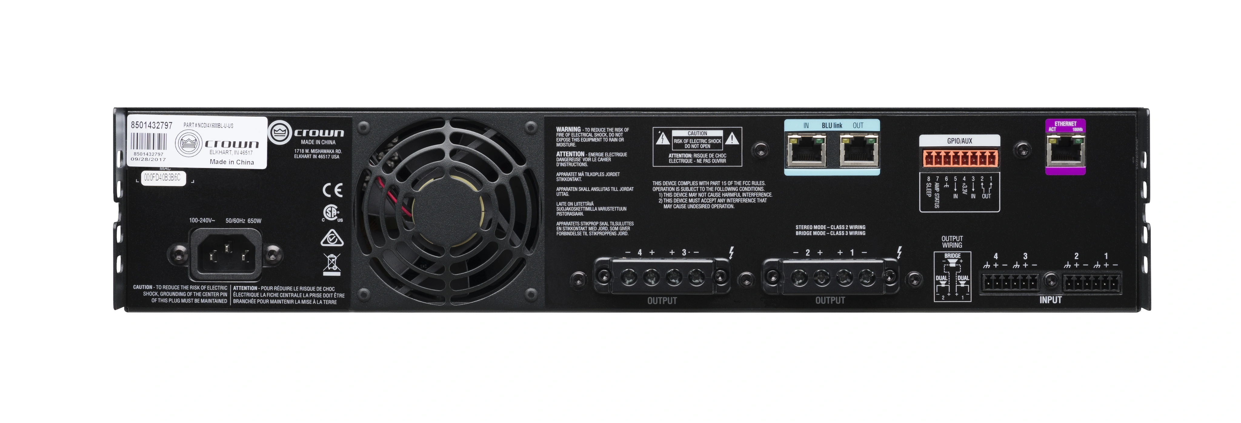 Crown CDi 4|600BL DriveCore Amplifier with BLU link - view 5
