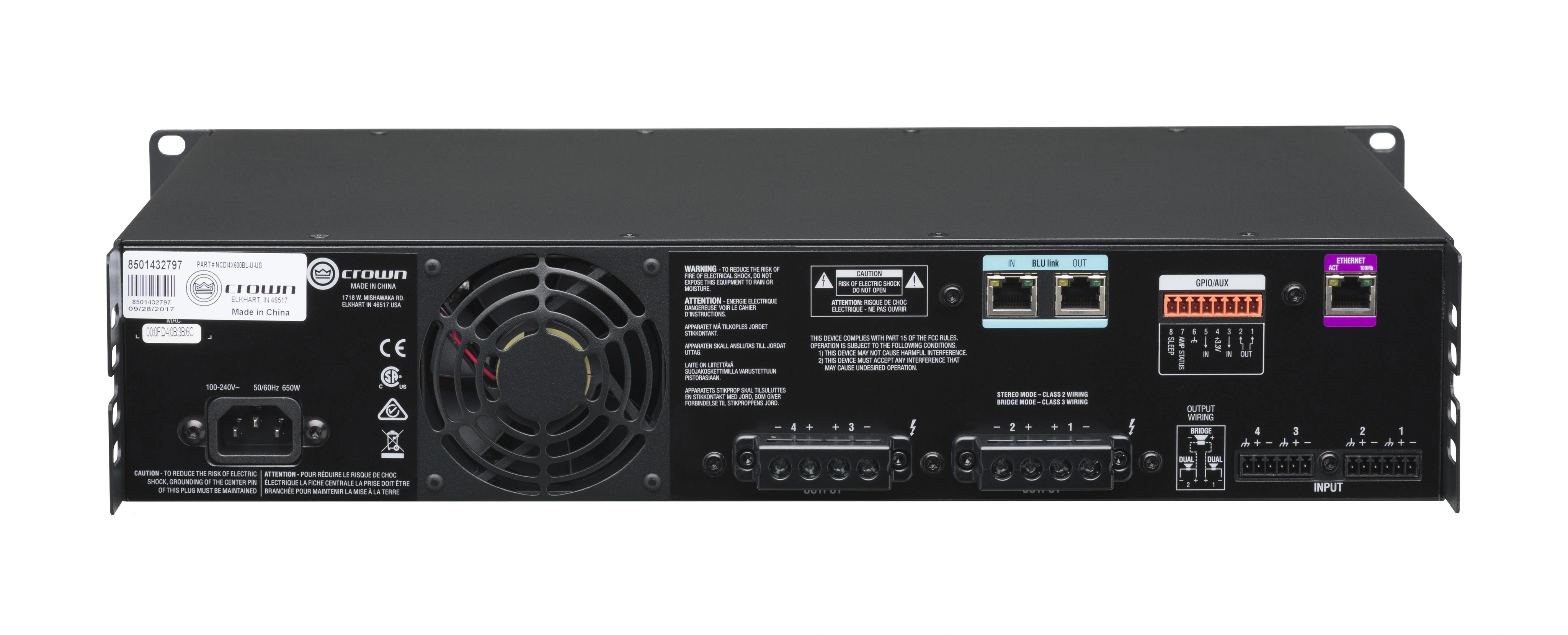 Crown CDi 4|600BL DriveCore Amplifier with BLU link - view 6